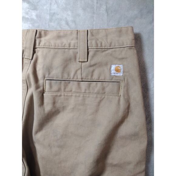 Carhartt Canvas Work Pants Mens 34x30 Tan Brown Relaxed Fit Comfort Outdoor Work - Picture 10 of 11